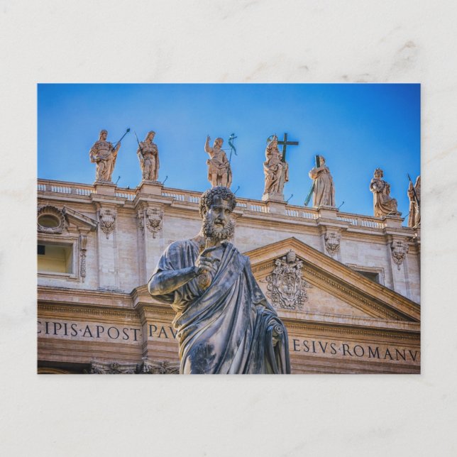 St. Peter's Basilica Apostle, Vatican City, Rome  Postcard (Front)