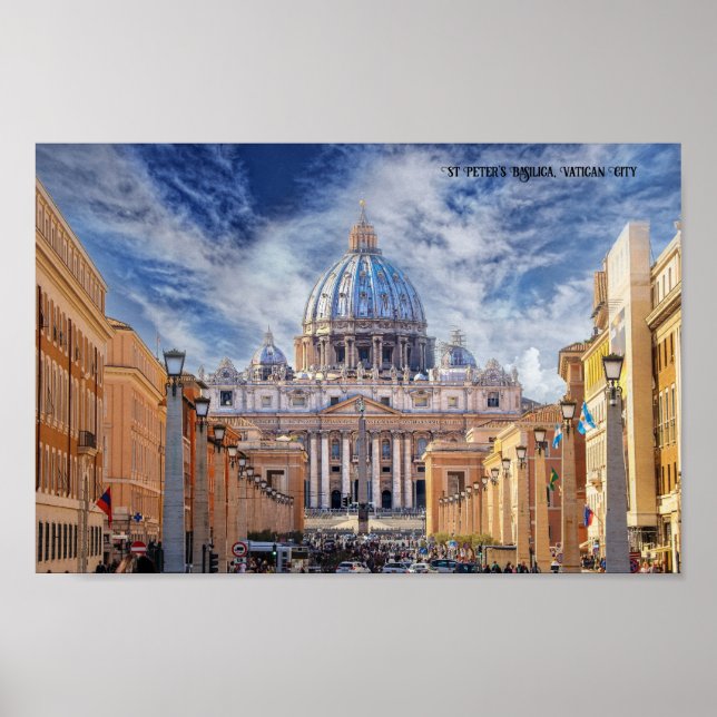 St Peter's Basilica Church Vatican City Poster (Front)