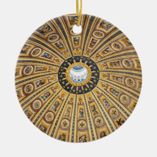 St. Peter's Basilica Dome - Vatican, Rome, Italy Ceramic Tree Decoration