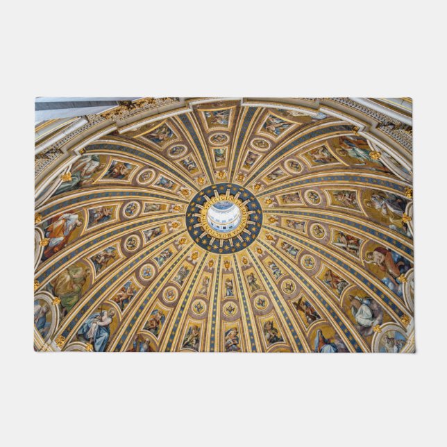 St. Peter's Basilica Dome - Vatican, Rome, Italy Doormat (Front)
