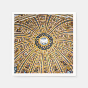 St. Peter's Basilica Dome - Vatican, Rome, Italy Napkin