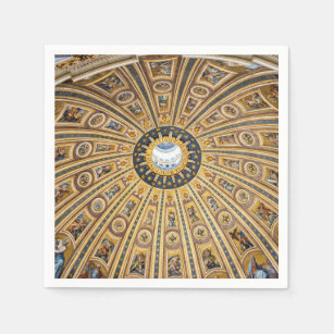 St. Peter's Basilica Dome - Vatican, Rome, Italy Napkin