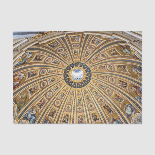 St. Peter's Basilica Dome - Vatican, Rome, Italy Tissue Paper (Front)