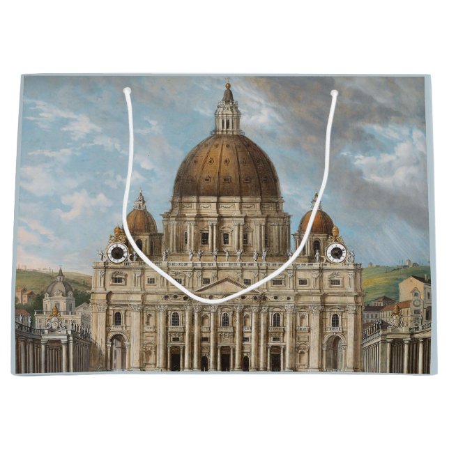 St Peter's Basilica in the Vatican City Large Gift Bag (Front)