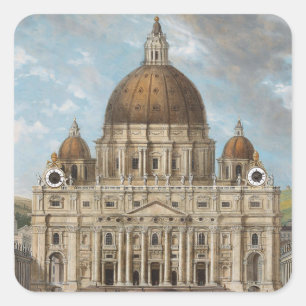 St Peter's Basilica in the Vatican City Square Sticker