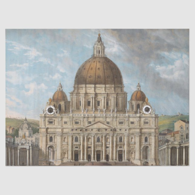 St Peter's Basilica in the Vatican City Tissue Paper (Front)