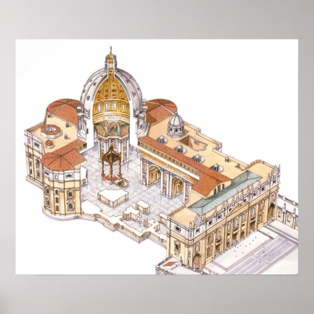 St. Peter's Basilica. Vatican City Rome. Italy Poster (Front)
