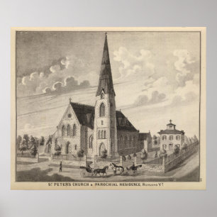 St Peter's Church and parochial residence Poster