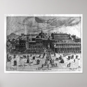 St. Peter's Church, from 'Views of Rome' Poster