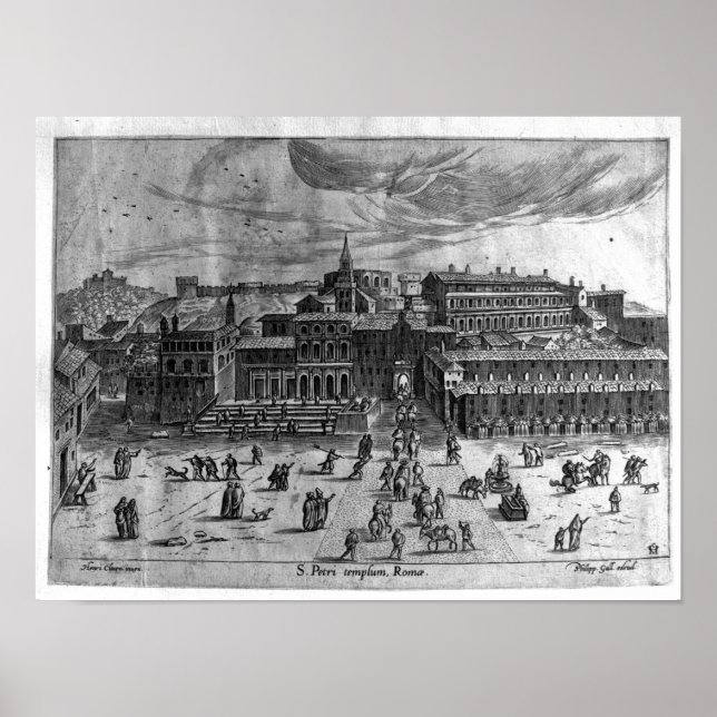 St. Peter's Church, from 'Views of Rome' Poster (Front)