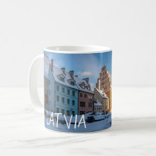 St. Peter's Church in winter in Riga, Latvia Coffee Mug