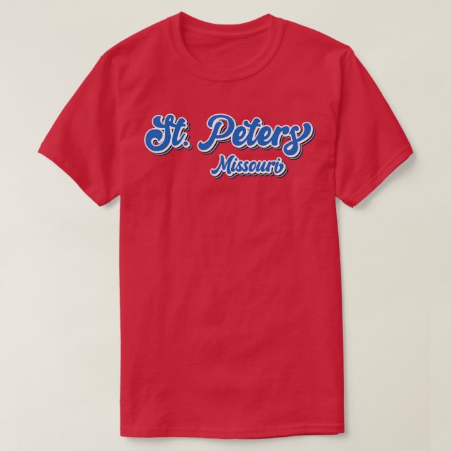 St Peters Missouri Typography T-Shirt (Design Front)