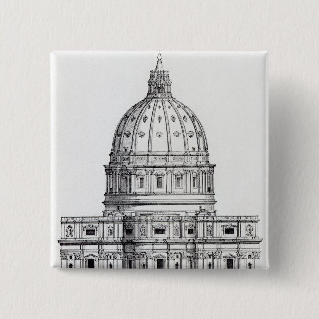 St. Peter's, Rome 15 Cm Square Badge (Front)