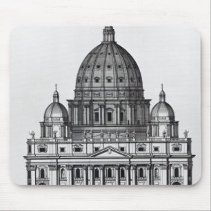 St. Peter's, Rome, engraved by C. Campbell Mouse Mat