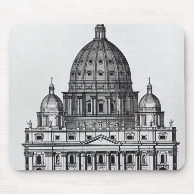 St. Peter's, Rome, engraved by C. Campbell Mouse Mat (Front)