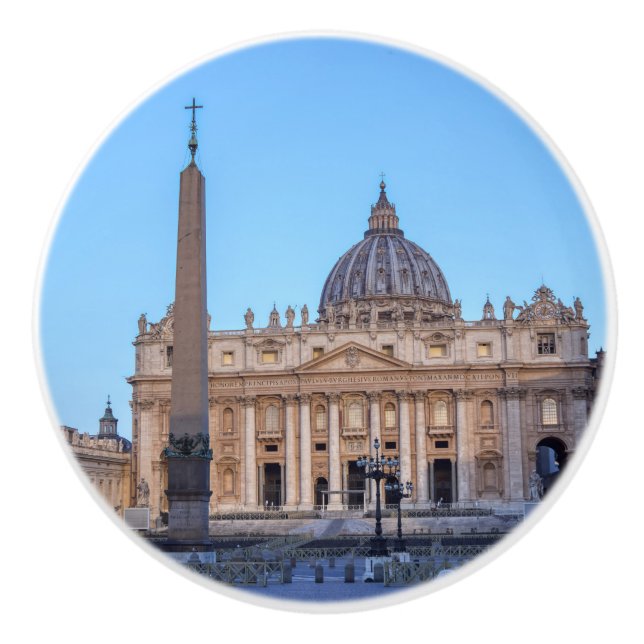 St. Peter's Square in Vatican City - Rome, Italy Ceramic Knob (Front)