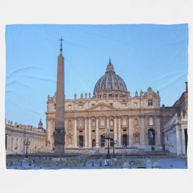 St. Peter's Square in Vatican City - Rome, Italy Fleece Blanket (Front (Horizontal))