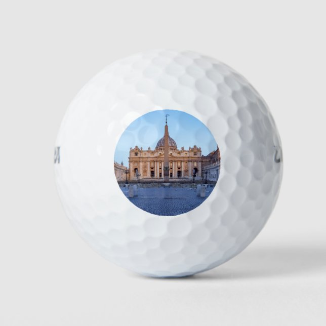 St. Peter's Square in Vatican City - Rome, Italy Golf Balls (Front)