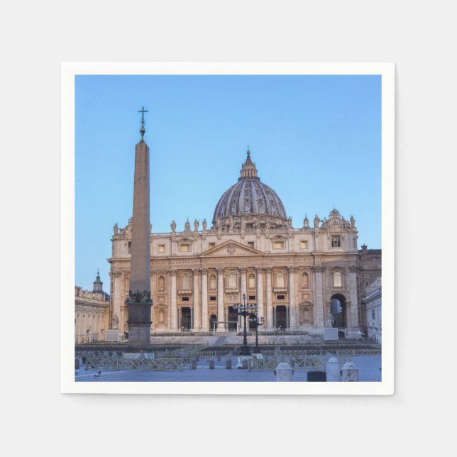 St. Peter's Square in Vatican City - Rome, Italy Napkin (Front)