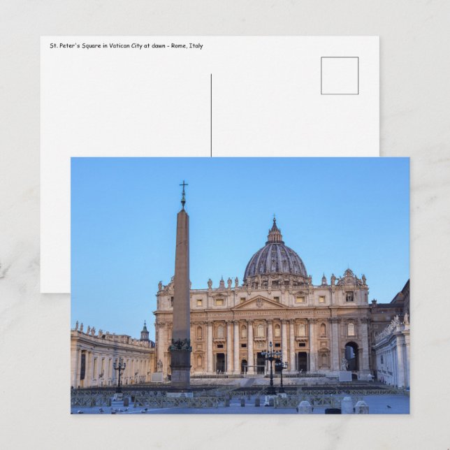 St. Peter's Square in Vatican City - Rome, Italy Postcard (Front/Back)