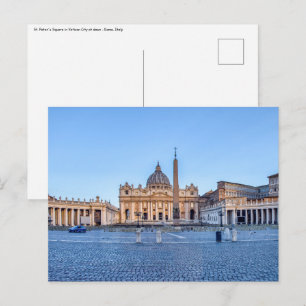 St. Peter's Square in Vatican City - Rome, Italy Postcard