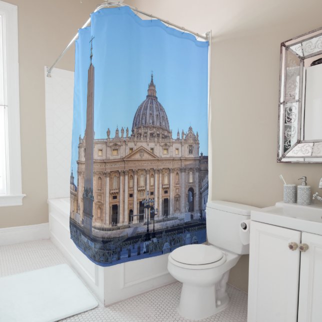 St. Peter's Square in Vatican City - Rome, Italy Shower Curtain (In Situ)