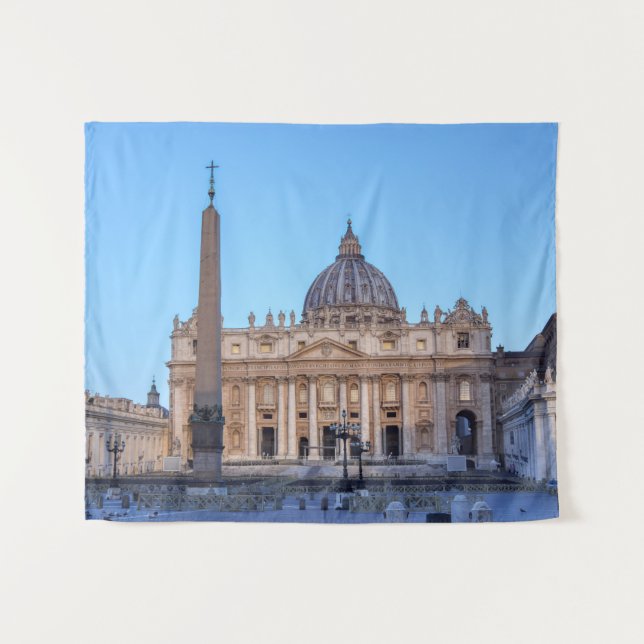 St. Peter's Square in Vatican City - Rome, Italy Tapestry (Front (Horizontal))
