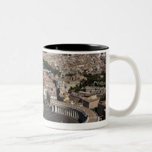 St Peters Square, Rome Two-Tone Coffee Mug
