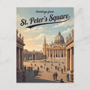 St. Peter's Square Vatican City Postcard