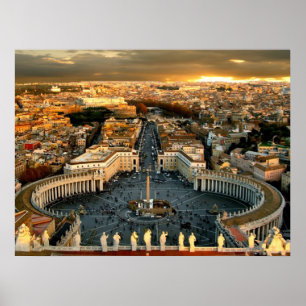 St Peter's Square Vatican Poster