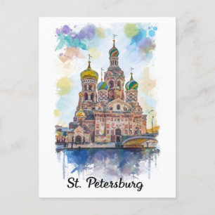 St. Petersburg Church Russia Postcard