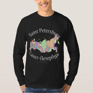 St. Petersburg City Russia Map T-Shirt