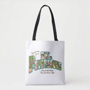 St Petersburg FL Postcard Shoulder Tote Bag