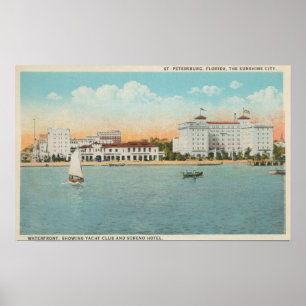St. Petersburg, FL - Waterfront View of Soreno Poster