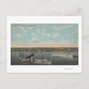 St. Petersburg, FL - Waterfront View with Postcard
