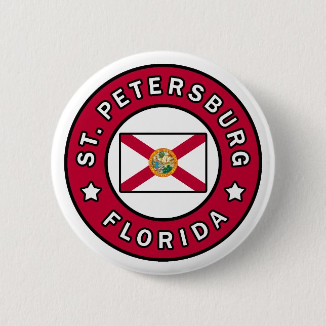 St. Petersburg Florida 6 Cm Round Badge (Front)