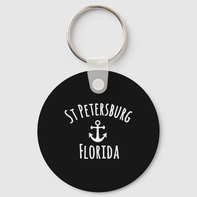 St Petersburg Florida Boating Sailing Nautical Boa Key Ring (Front)
