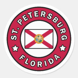 St. Petersburg Florida Classic Round Sticker