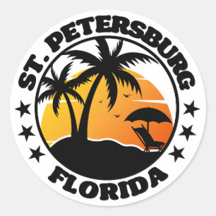 St. Petersburg,Florida Classic Round Sticker