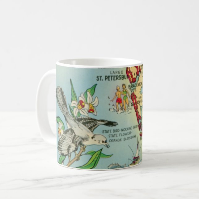 St. Petersburg Florida Map Mug (Front Left)