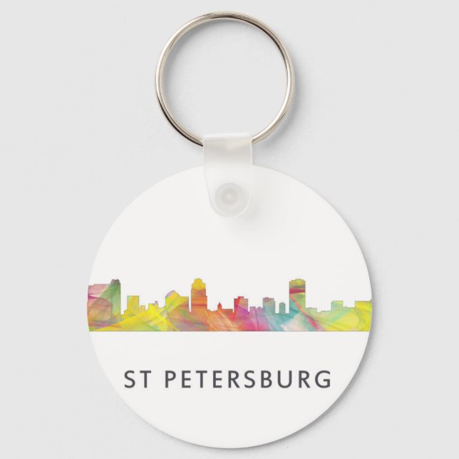 ST PETERSBURG FLORIDA SKYLINE WB1 - KEY RING (Front)
