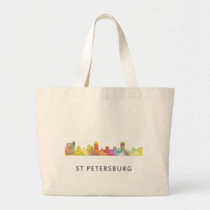 ST PETERSBURG FLORIDA SKYLINE WB1 - LARGE TOTE BAG