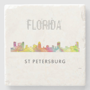 ST PETERSBURG FLORIDA SKYLINE WB1 - STONE COASTER