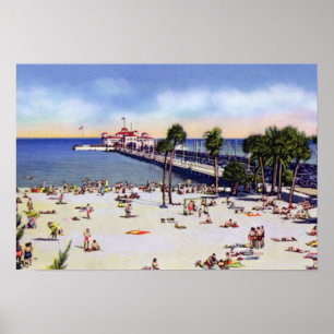 St. Petersburg Florida Spa Beach and Municipal Pie Poster