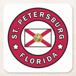 St. Petersburg Florida Square Paper Coaster