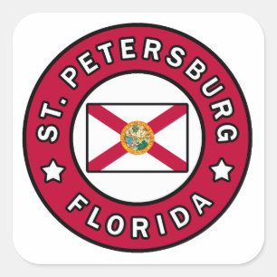 St. Petersburg Florida Square Sticker