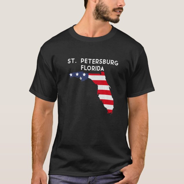 St Petersburg Florida USA State America Travel Flo T-Shirt (Front)