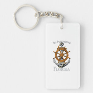 St. Petersburg Florida Vacation Nautical Anchor Sa Key Ring