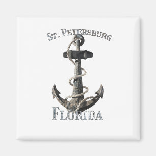 St. Petersburg Florida Vacation Nautical Anchor Sa Magnet