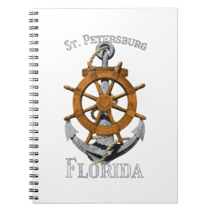 St. Petersburg Florida Vacation Nautical Anchor Sa Notebook